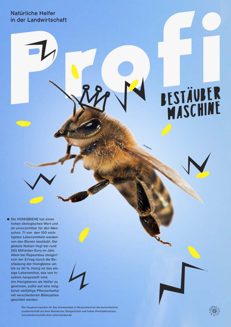 artensterben biene plakat